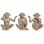 Figurine Décorative Home ESPRIT Doré Singe Tropical 14 x 10 x 14 cm (3 Unités)