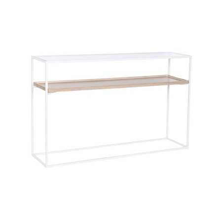 Console Home ESPRIT Vit Metall Glas 120 x 30 x 75 cm