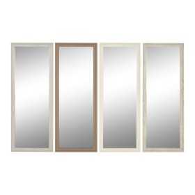 Wandspiegel Home ESPRIT Weiß Braun Beige Grau Kristall polystyrol 36 x 2 x 95,5 cm (4 Stück)