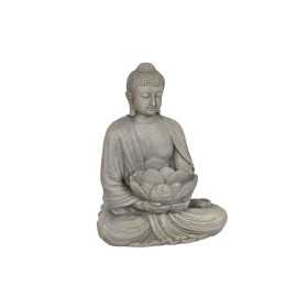 Prydnadsfigur Home ESPRIT Grå Buddha Orientalisk 40 x 31 x 50 cm