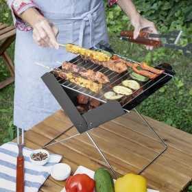 Mini-barbecue Pliable Portable pour Charbon Foldecue InnovaGoods Noir Acier inoxydable (Reconditionné A)