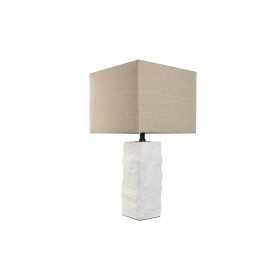 Desk lamp Home ESPRIT White Beige Cement 30 x 30 x 58 cm
