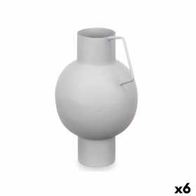 Vase Sphere Grey Steel 15 x 23 x 13 cm (6 Units)