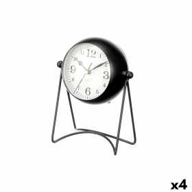 Horloge de table Noir Métal 15,5 x 20 x 11 cm (4 Unités)