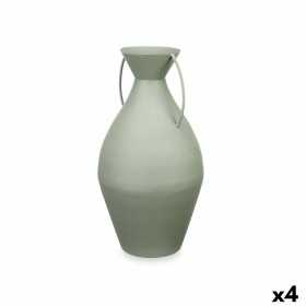 Vase 22 x 43 x 22 cm grün Stahl (4 Stück)
