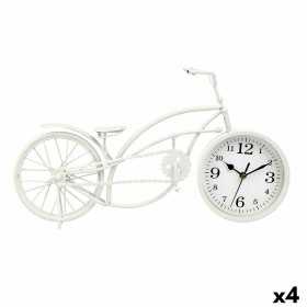 Bordur Fahrrad Weiß Metall 42 x 24 x 10 cm (4 Stück)