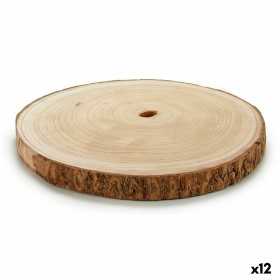 Dekorativer Baumstamm Braun Paulonia-Holz 30 x 2 x 30 cm (12 Stück)