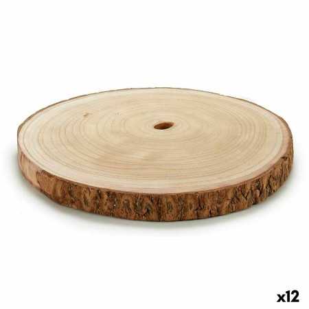 Dekorativer Baumstamm Braun Paulonia-Holz 30 x 2 x 30 cm (12 Stück)