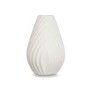 Vase Streifen Weiß aus Keramik 21 x 31 x 21 cm (4 Stück)