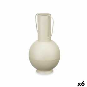 Vase Mit Griffen Hellbraun Stahl 17 x 33,5 x 17 cm (6 Stück)