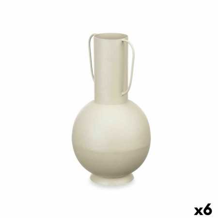 Vase Avec des poignées Marron Clair Acier 17 x 33,5 x 17 cm (6 Unités)