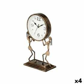 Table clock Persons Bronze Metal 22 x 33 x 10 cm (4 Units)
