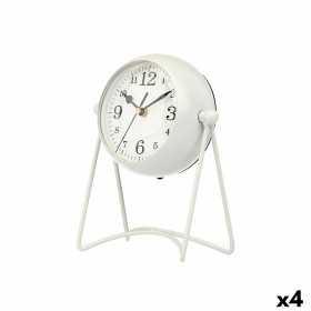 Horloge de table Blanc Métal 15,5 x 20 x 11 cm (4 Unités)