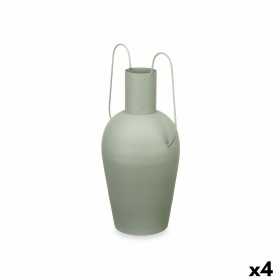 Vase With handles Green Steel 24 x 45 x 18 cm (4 Units)