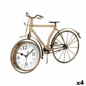 Table clock Bicycle Bronze Metal 24 x 37 x 9,5 cm (4 Units)