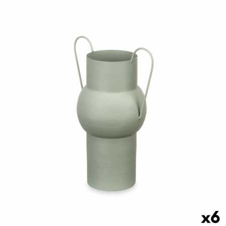 Vase grün Stahl 22 x 32 x 14 cm (6 Stück)