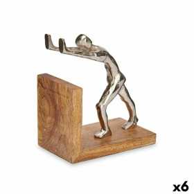 Figurine Décorative porte-livre Argenté Métal 16,5 x 18,5 x 9,5 cm (6 Unités)