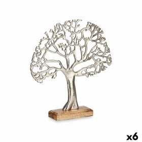Decorative Figure Tree Silver Metal 31 x 33,5 x 6,5 cm (6 Units)