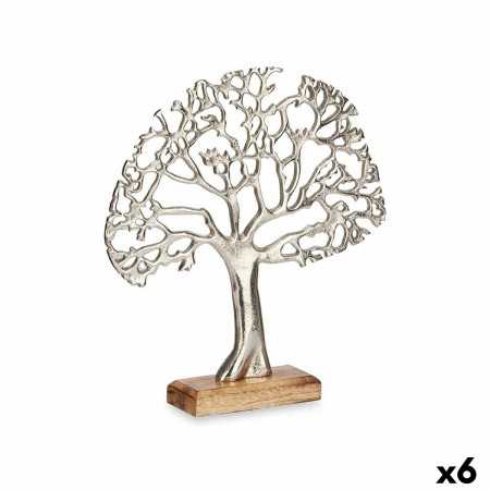 Figurine Décorative Arbre Argenté Métal 31 x 33,5 x 6,5 cm (6 Unités)