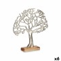 Prydnadsfigur Träd Silvrig Metall 31 x 33,5 x 6,5 cm (6 antal)