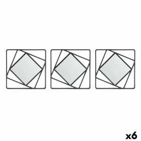 Spegelspel Fyrkantig Abstrakt Svart polypropen 78 x 26 x 2,5 cm (6 antal)