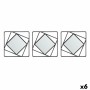 Mirror Set Squared Abstract Black polypropylene 78 x 26 x 2,5 cm (6 Units)