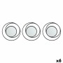 Mirror Set Circular Abstract Black polypropylene 78 x 26 x 2,5 cm (6 Units)