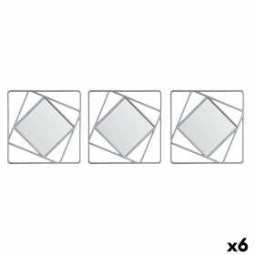 Spegelspel Fyrkantig Abstrakt Silvrig polypropen 78 x 26 x 2,5 cm (6 antal)