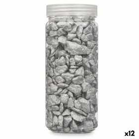 Deko-Steine Silberfarben 10 - 20 mm 700 g (12 Stück)
