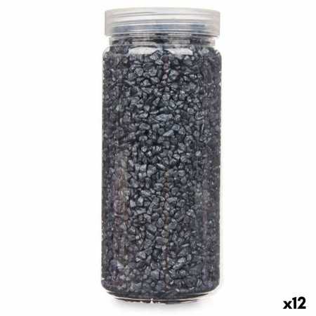 Dekorativa stenar Svart 2 - 5 mm 700 g (12 antal)