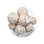 Set of Decorative Balls Brun Vit (12 antal)