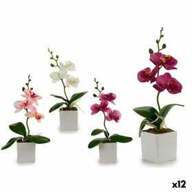 Dekorationspflanze Orchidee Bunt Kunststoff 8 x 27 x 15 cm (12 Stück)