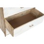 Chest of drawers Home ESPRIT White Brown Golden Iron Mango wood Waves Modern 80 x 45 x 85 cm