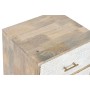 Nachttisch Home ESPRIT Weiß Braun Gold Eisen Mango-Holz 40 x 36 x 50 cm