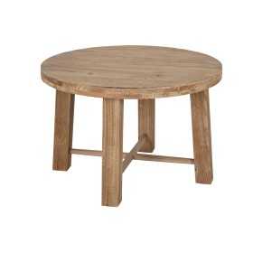 Small Side Table Home ESPRIT Brown Fir MDF Wood 80 x 80 x 53,5 cm