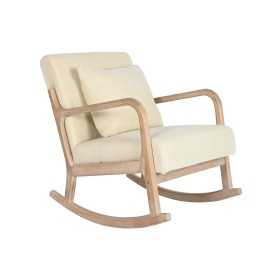 Rocking Chair Home ESPRIT White Natural Rubber wood 66 x 88 x 78 cm