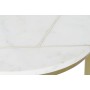 Satz mit 2 Tischen Home ESPRIT Weiß Gold Metall Marmor 53 x 53 x 52 cm