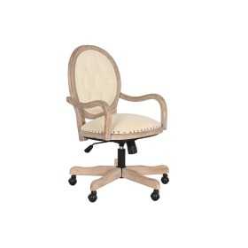 Chair with Armrests Home ESPRIT White Natural 52 x 50 x 98 cm