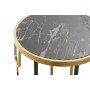 Jeu de 2 tables Home ESPRIT Noir Doré Métal Marbre 33 x 33 x 65 cm