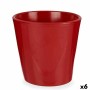 Blumentopf Herz Rot Lehm 16,7 x 15,5 x 16,7 cm (6 Stück)