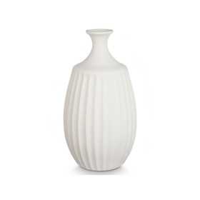 Vase Étroit Blanc Céramique 27 x 48 x 27 cm