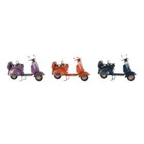 Prydnadsfigur Home ESPRIT Motorcykel Blå Orange Lila Vintage 26 x 10 x 17 cm (3 antal)