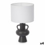 Tischlampe Vase 40 W Schwarz aus Keramik 24 x 39,7 x 24 cm (4 Stück)