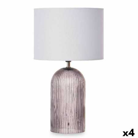 Bordslampa Ränder 40 W Grå Glas 25,5 x 43,5 x 25,5 cm (4 antal)