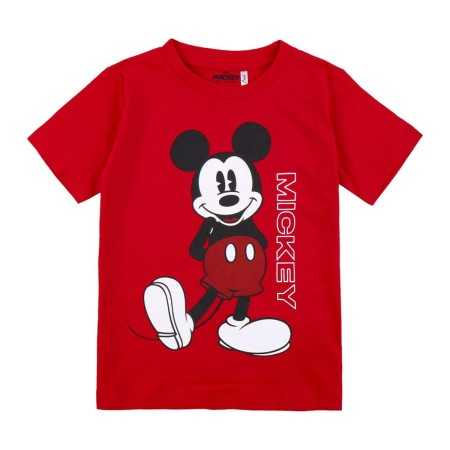 T shirt à manches courtes Enfant Mickey Mouse Rouge