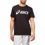 Herren Kurzarm-T-Shirt Asics Big Logo Schwarz