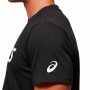 Herren Kurzarm-T-Shirt Asics Big Logo Schwarz