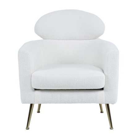 Armchair Home ESPRIT White Silver Metal 71 x 75 x 95 cm