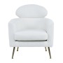 Armchair Home ESPRIT White Silver Metal 71 x 75 x 95 cm