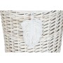 Laundry basket Home ESPRIT Cream Natural 3 Pieces 45 x 45 x 55 cm